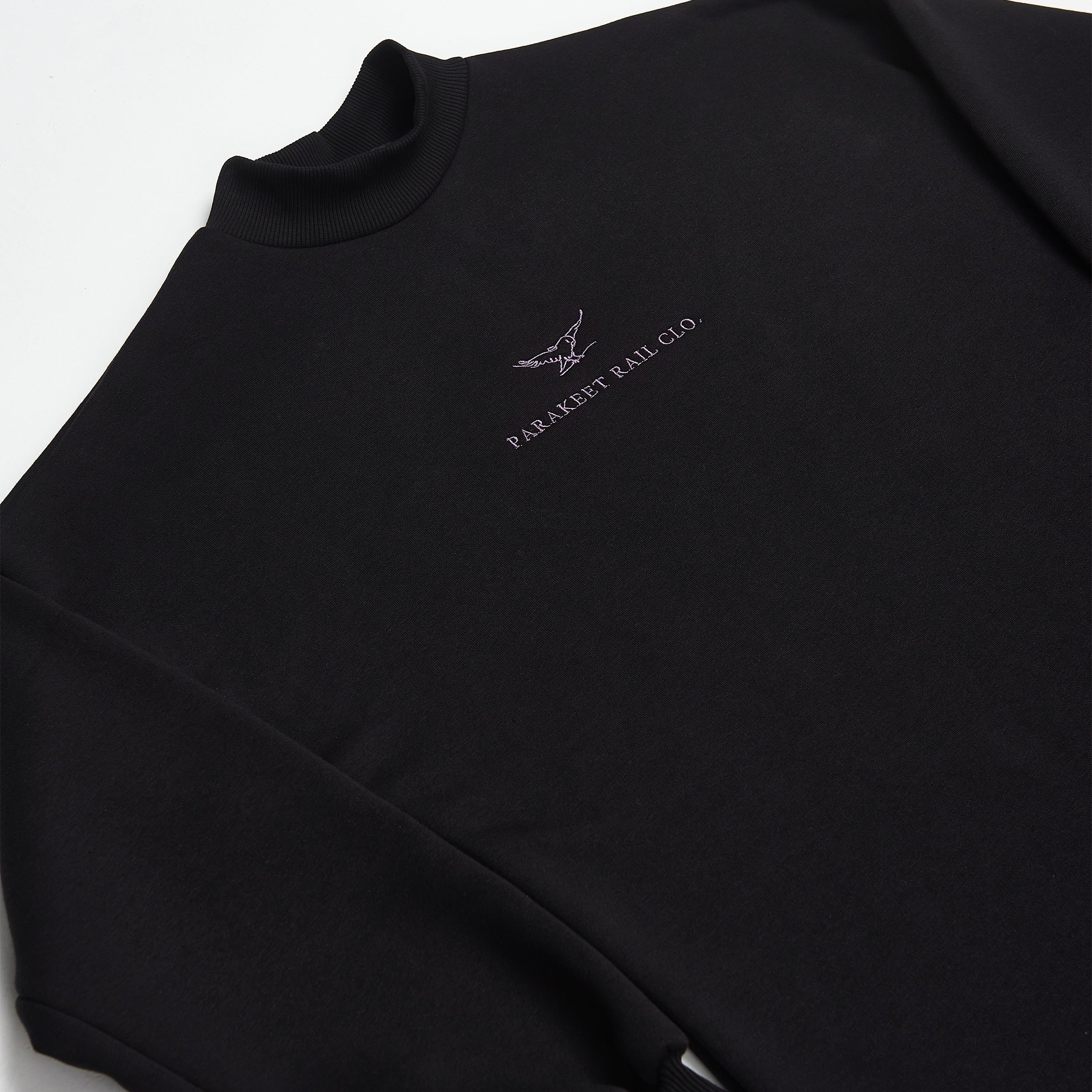 Parakeet Rail Tag Dress Hoodie in Black