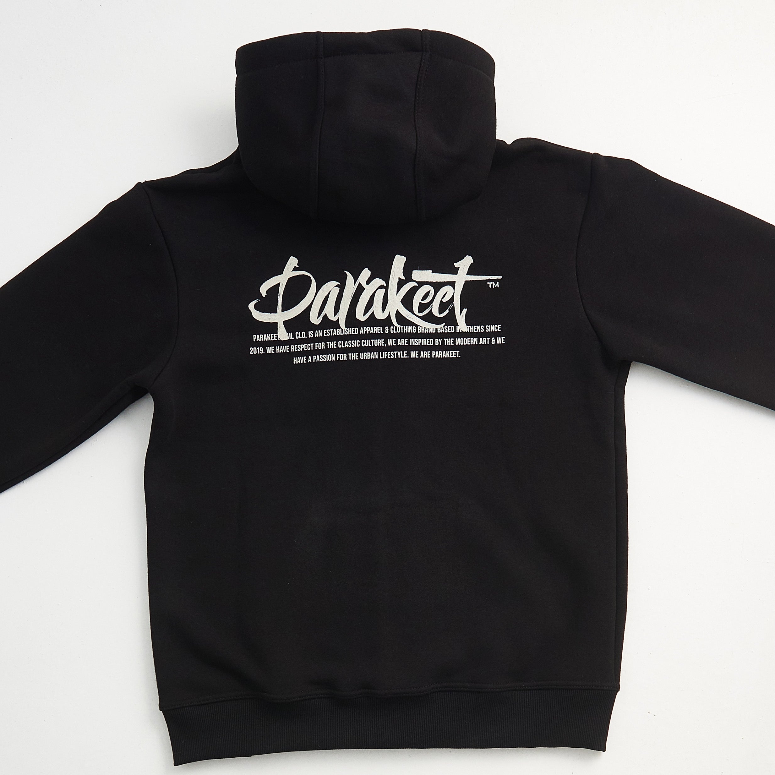 Parakeet Rail We are Parakeet Zip Hoodie in Black