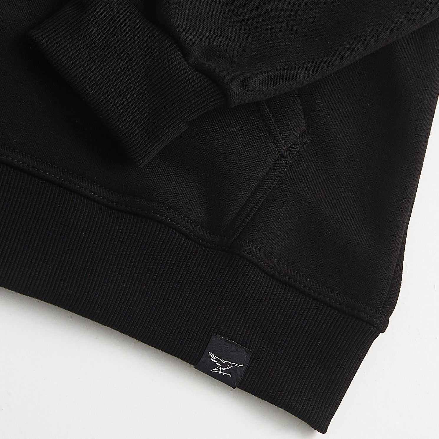 Parakeet Rail Purple Tag Hoodie in Black