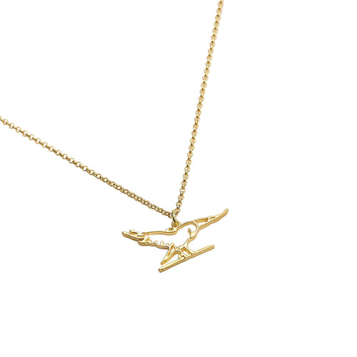 Parakeet Rail Parakeet Necklace in Gold