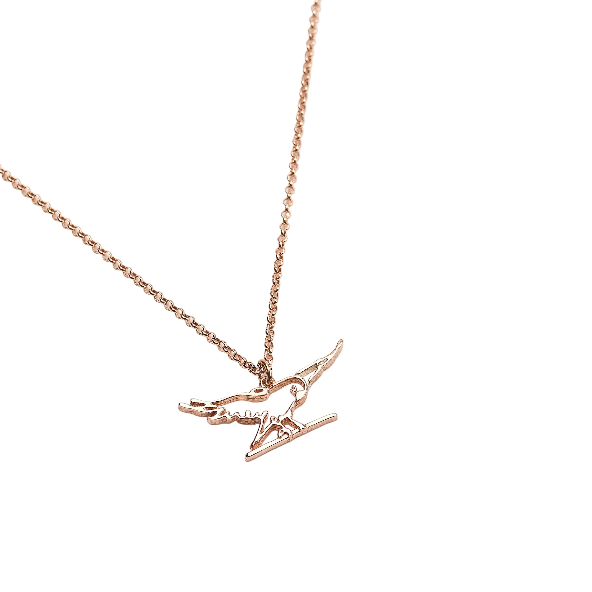 Necklace, Parakeet - Rose Gold