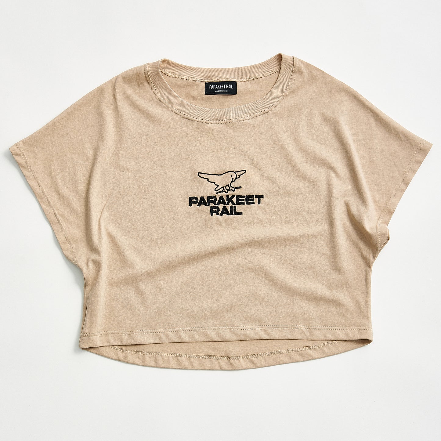 PRKT Logo Crop Top, Beige