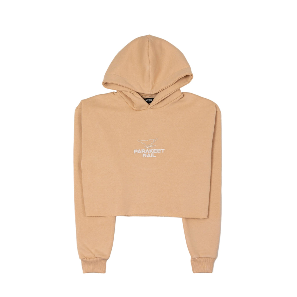 Parakeet Rail The Classics Crop Hoodie in Beige