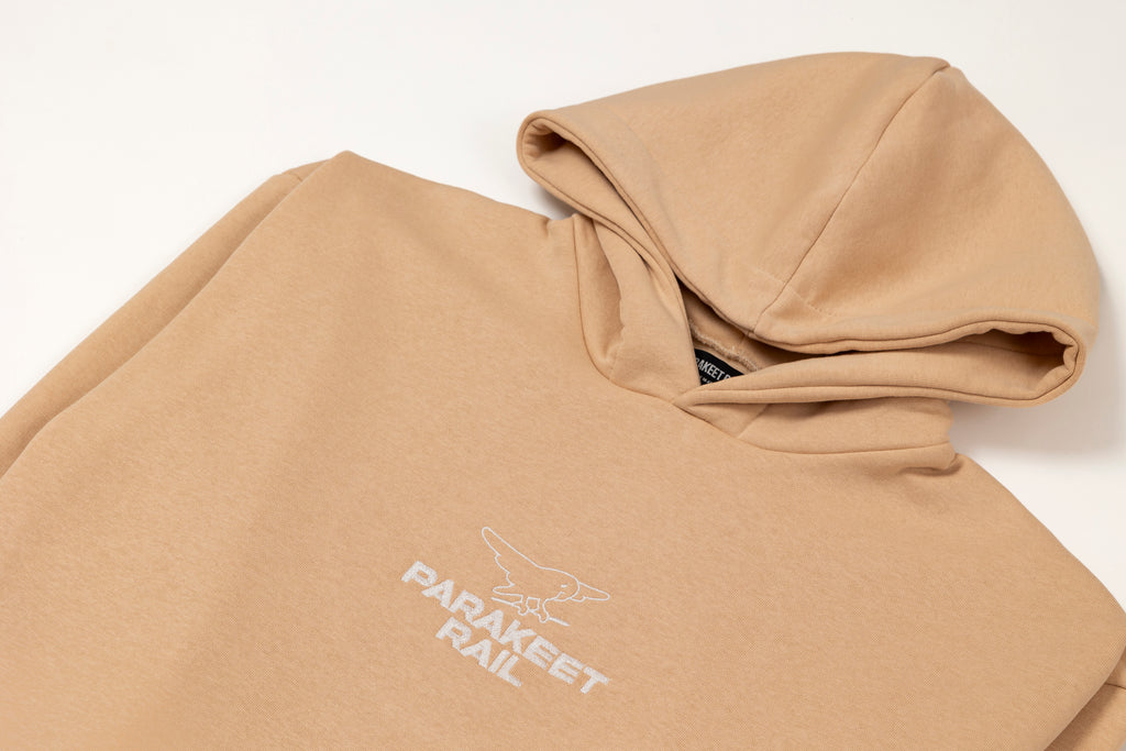 Parakeet Rail The Classics Crop Hoodie in Beige