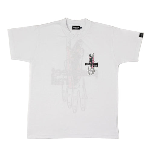 Parakeet Rail Dripped Tee in White